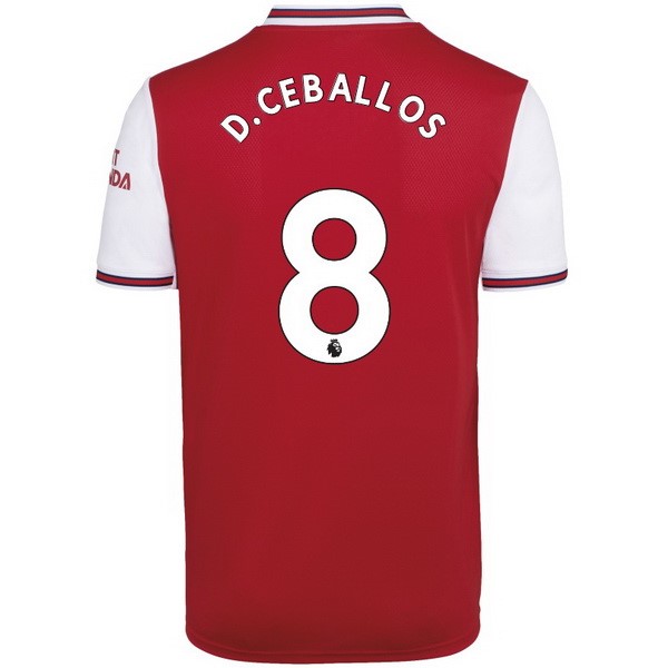 Camiseta Arsenal NO.8 D.Ceballos Replica Primera Ropa 2019/20 Rojo